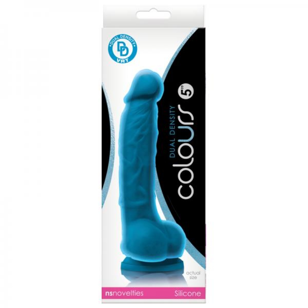 Colours Dual Density 5in Blue - Realistic Dildos & Dongs
