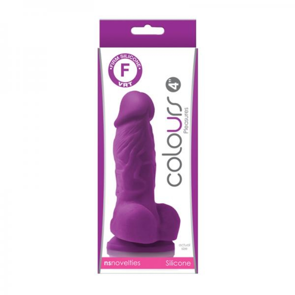 Colours Pleasures 4in Purple - Realistic Dildos & Dongs