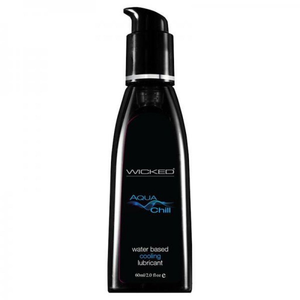 Wicked Aqua Chill Waterbased Cooling Sensation Lubricant 4oz - Lubricants