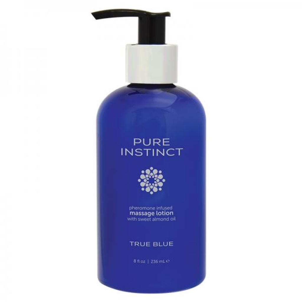 Pure Instinct Pheromone Massage Lotion True Blue 8oz - Sensual Massage Oils & Lotions