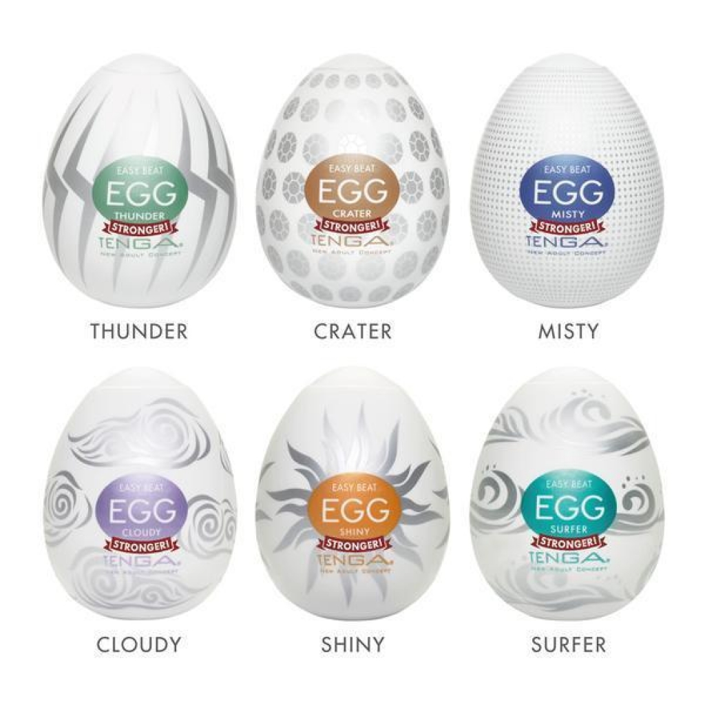 Tenga Egg Variety Pack Hard Boiled Strokers 6 Pack - Masturbation Sleeves