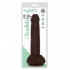 Easy Riders 8 inches Dual Density Dildo With Balls Brown - Realistic Dildos & Dongs