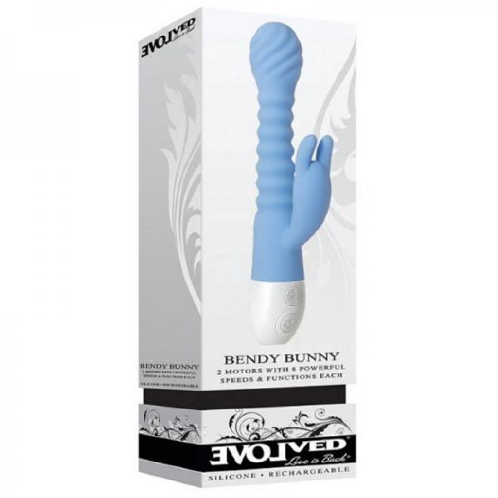 Evolved Bendy Bunny Dual Motors 8 Speeds&functions Ubs Rechargeable Cord Included Silicone Waterproo - Rabbit Vibrators