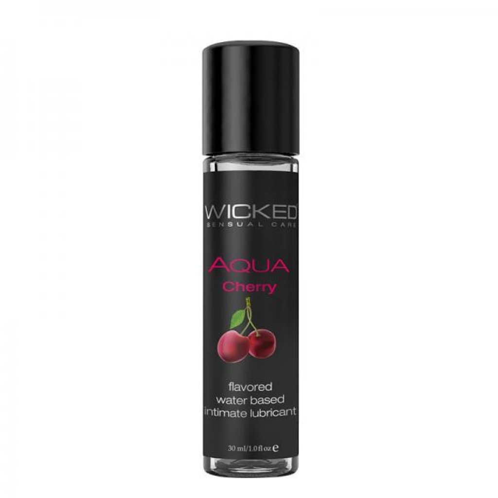 Wicked Aqua Flavored Lubricant Cherry 1oz - Lickable Body