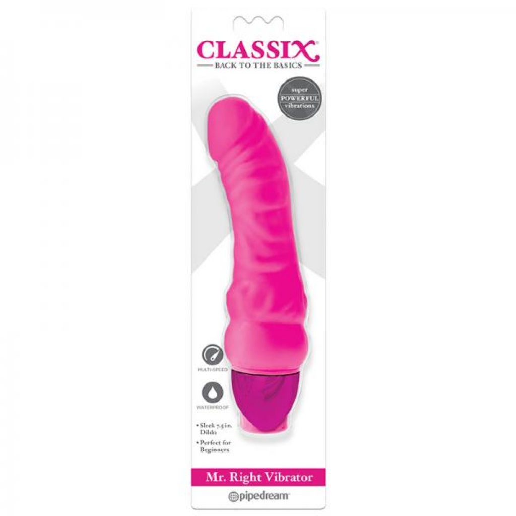 Classix Mr. Right Vibrator Pink - Realistic