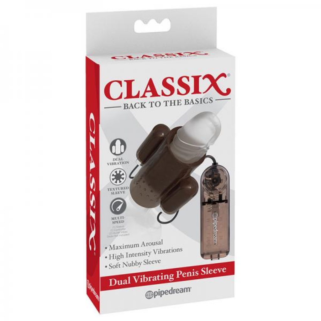 Classix Dual Vibrating Penis Sleeve Smoke - Penis Sleeves & Enhancers