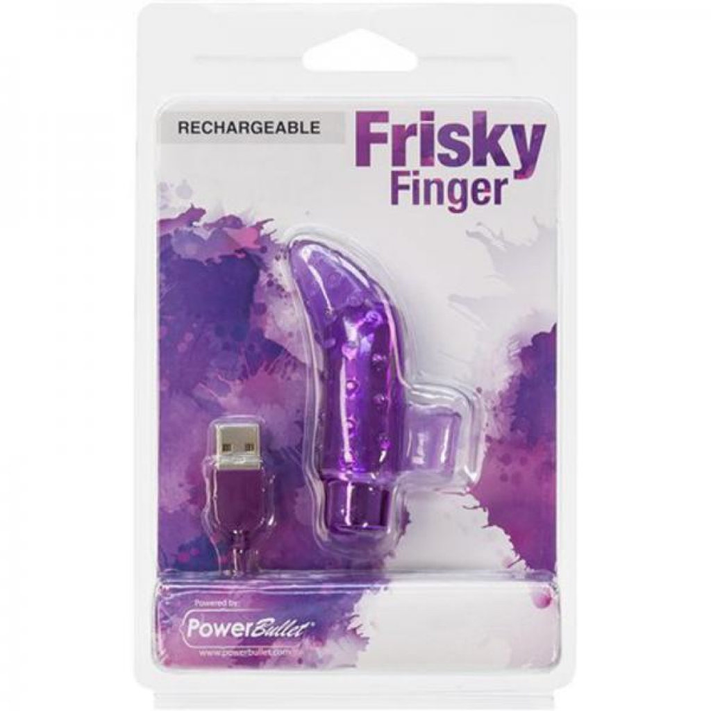 Frisky Finger Rechargeable Purple - Finger Vibrators
