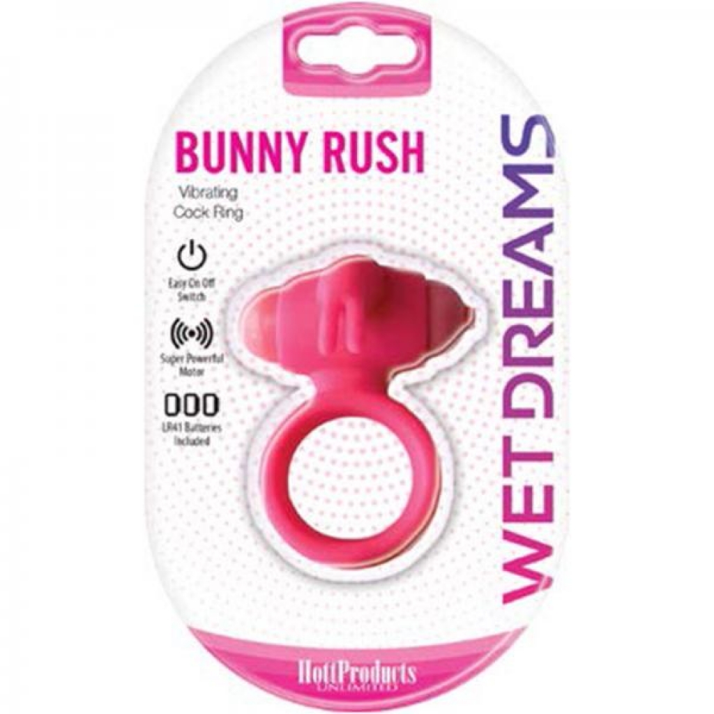 Wet Dreams Bunny Rush Cock Ring With Rabbit Ears /turbo Motor - Couples Vibrating Penis Rings