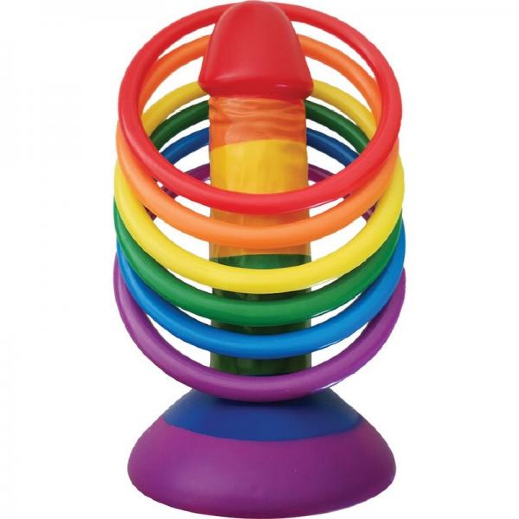 Rainbow Pecker Party Ring Toss Game 6 Rings - Party Hot Games