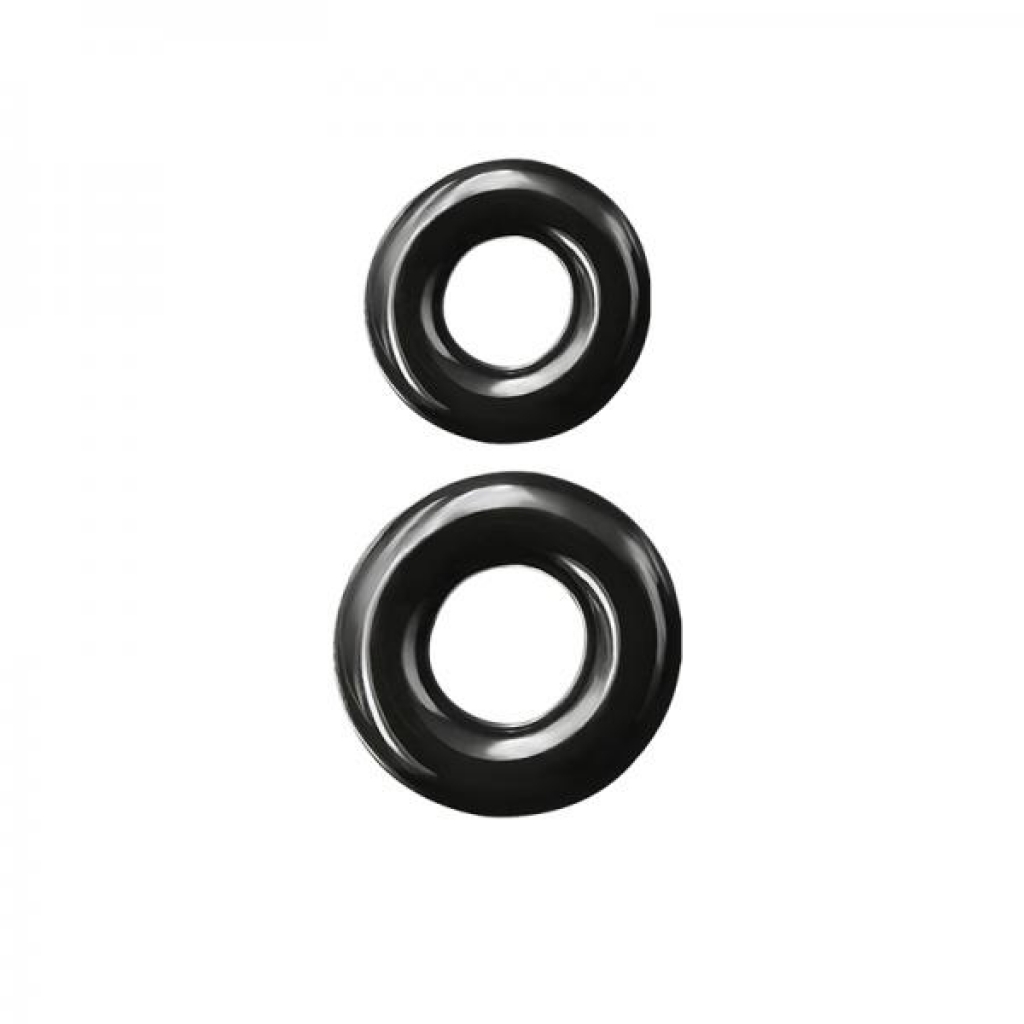 Renegade Double Stack Black Cock Rings - Cock Ring Trios