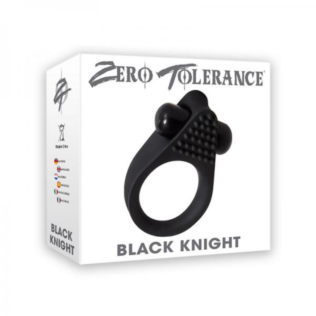 Zt The Black Knight Vibrating Cock Ring - Couples Vibrating Penis Rings