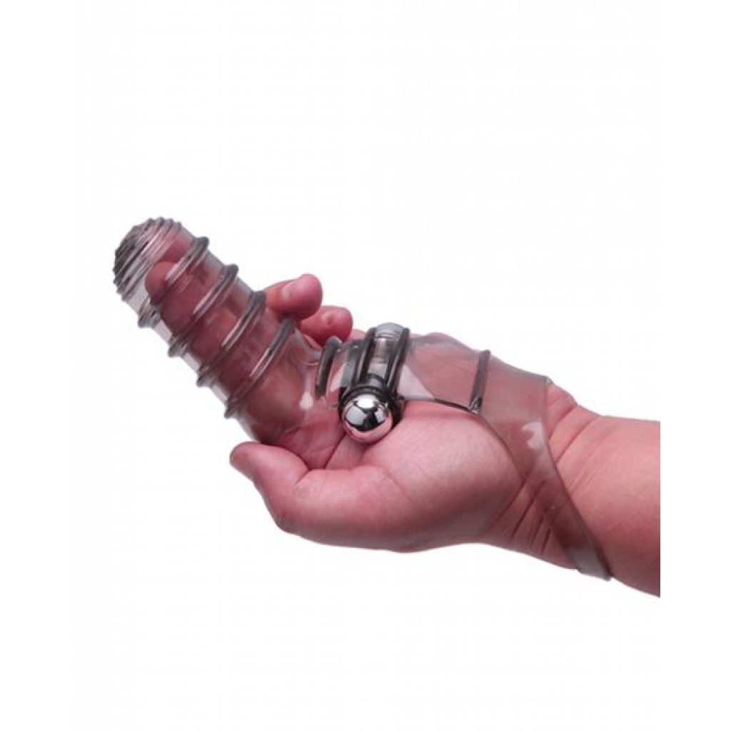 Vibrofinger Ribbed Finger Massager Smoke - Finger Vibrators
