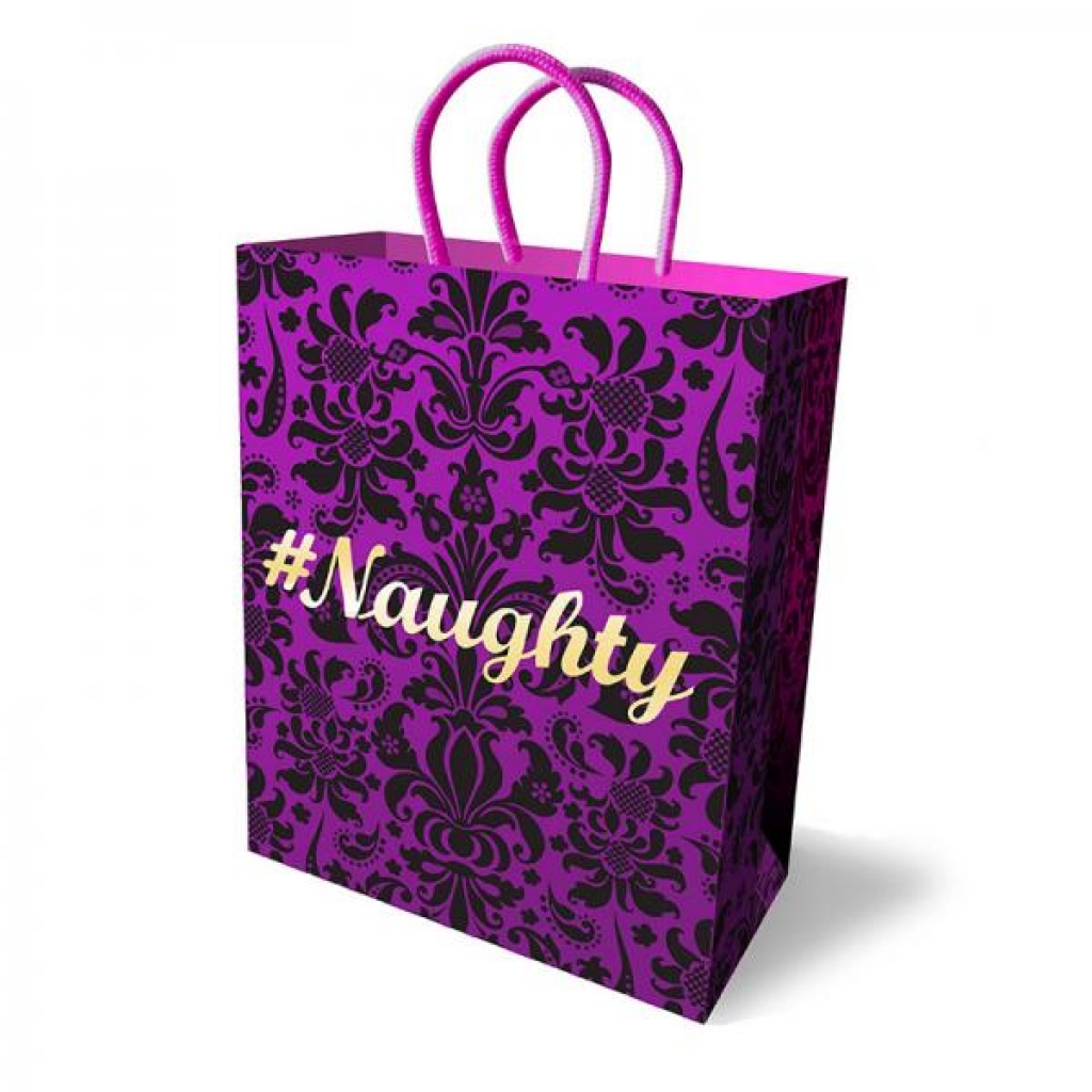 #Naughty Gift Bag Purple 10 inches - Gift Wrapping & Bags