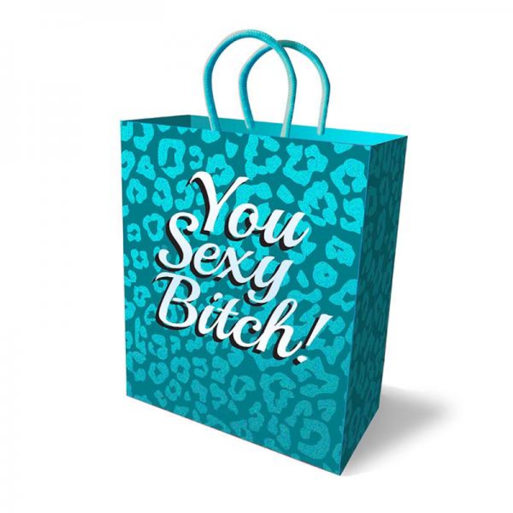 You Sexy Bitch Gift Bag Teal Blue 10 inches - Gift Wrapping & Bags