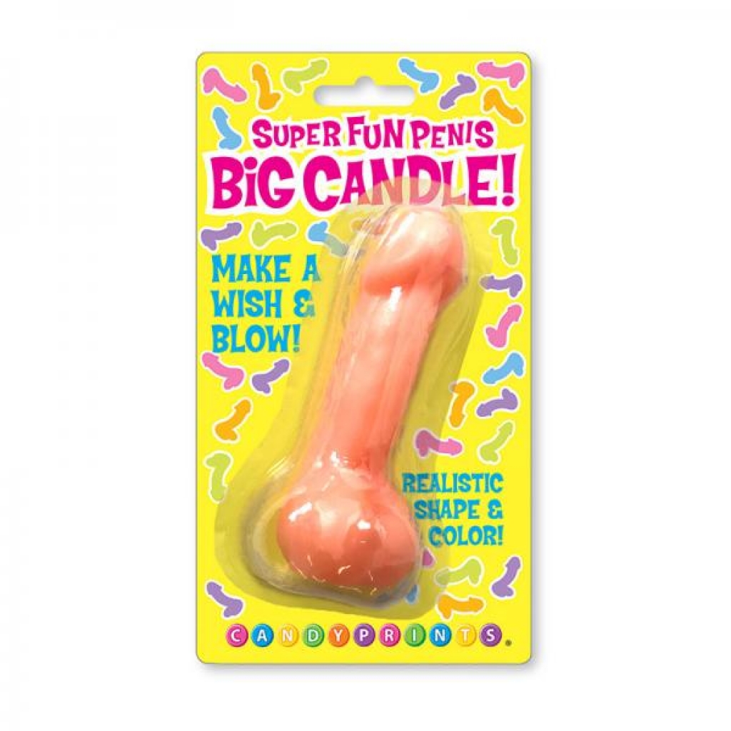 Super Fun Big Penis Candle, Pink - Serving Ware