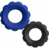 Hunkyjunk Cog 2 Size C-ring, Pack, Cobalt / Tar - Couples Vibrating Penis Rings