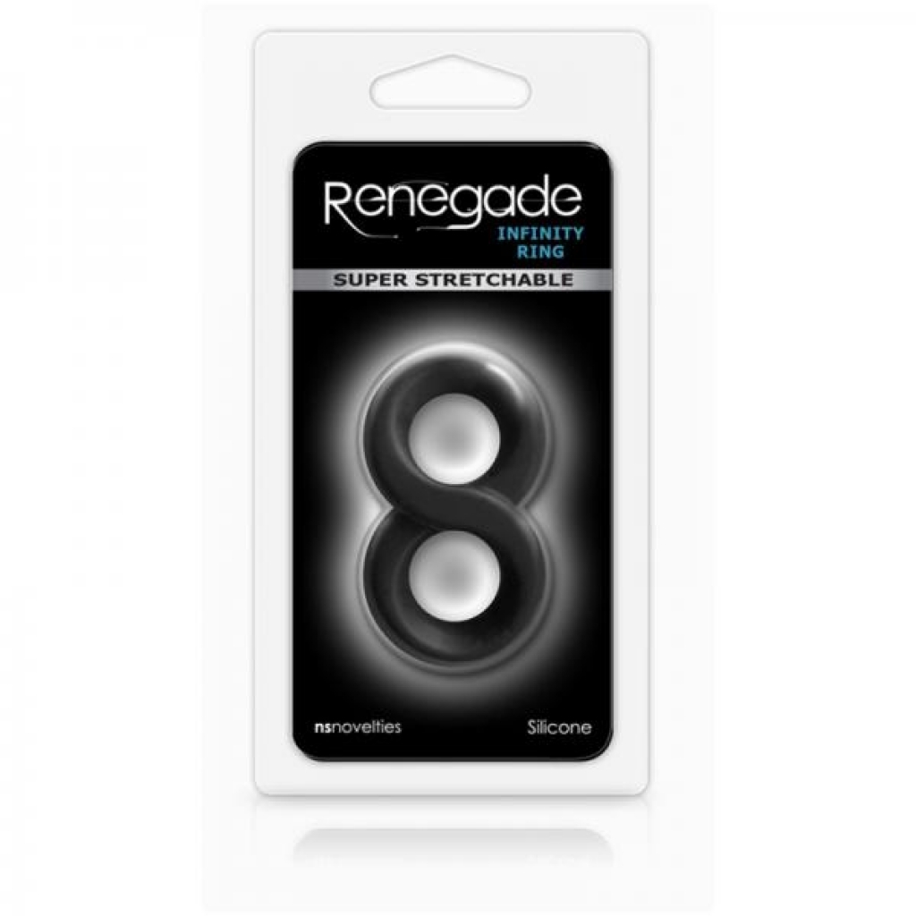 Renegade Infinity Ring Black - Stimulating Penis Rings