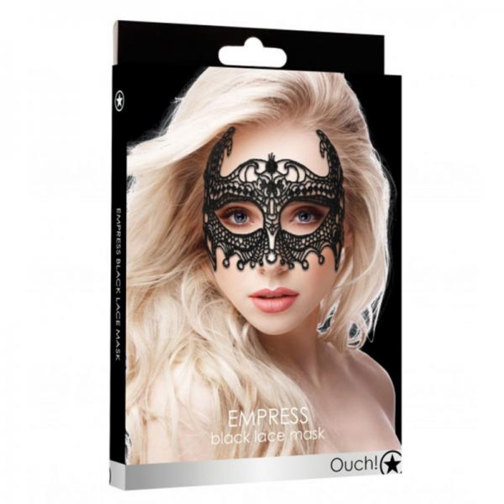 Ouch! Empress Black Lace Mask - Black - Sexy Costume Accessories