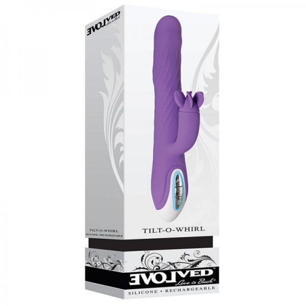 Evolved Tilt-o-whirl Dual Vibe With Spinning Clit Stimulator 8 Vibe Functions And 5 Wave Functions I - Rabbit Vibrators