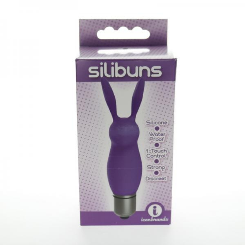 The 9's Silicone Bunny Bullet Purple - Bullet Vibrators