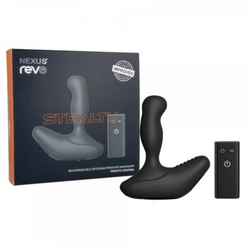 Nexus Revo Stealth Remote Control Rotating Prostate Massager - Black - Body Massagers