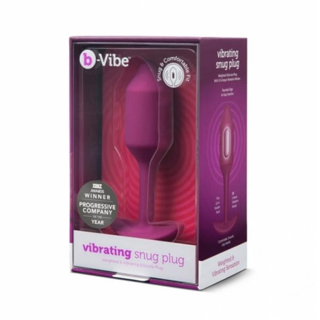 B-vibe Snug Plug Vibrating Medium Rose - Anal Plugs