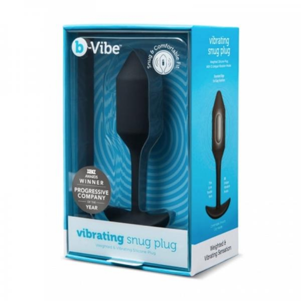 B-vibe Snug Plug Vibrating Medium Black - Anal Plugs