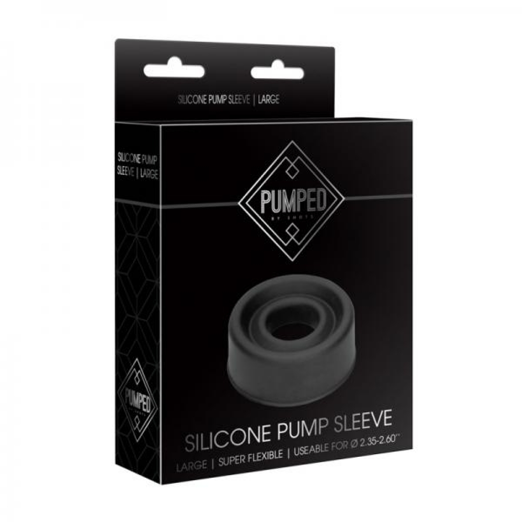 Pumped - Silicone Pump Sleeve Large - Black - Penis Pump Accessories