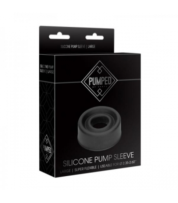 Pumped - Silicone Pump Sleeve Large - Black - Penis Pump Accessories