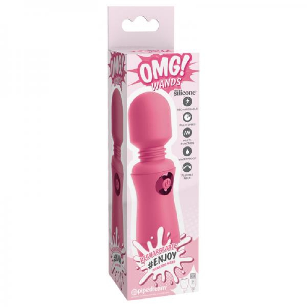 Omg! Wands Enjoy Rechargeable Vibrating Wand, Pink - Body Massagers
