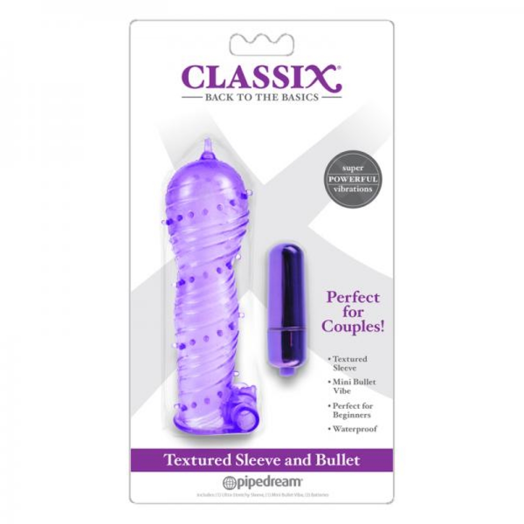 Classix Textured Sleeve&bullet,purple - Kits & Sleeves
