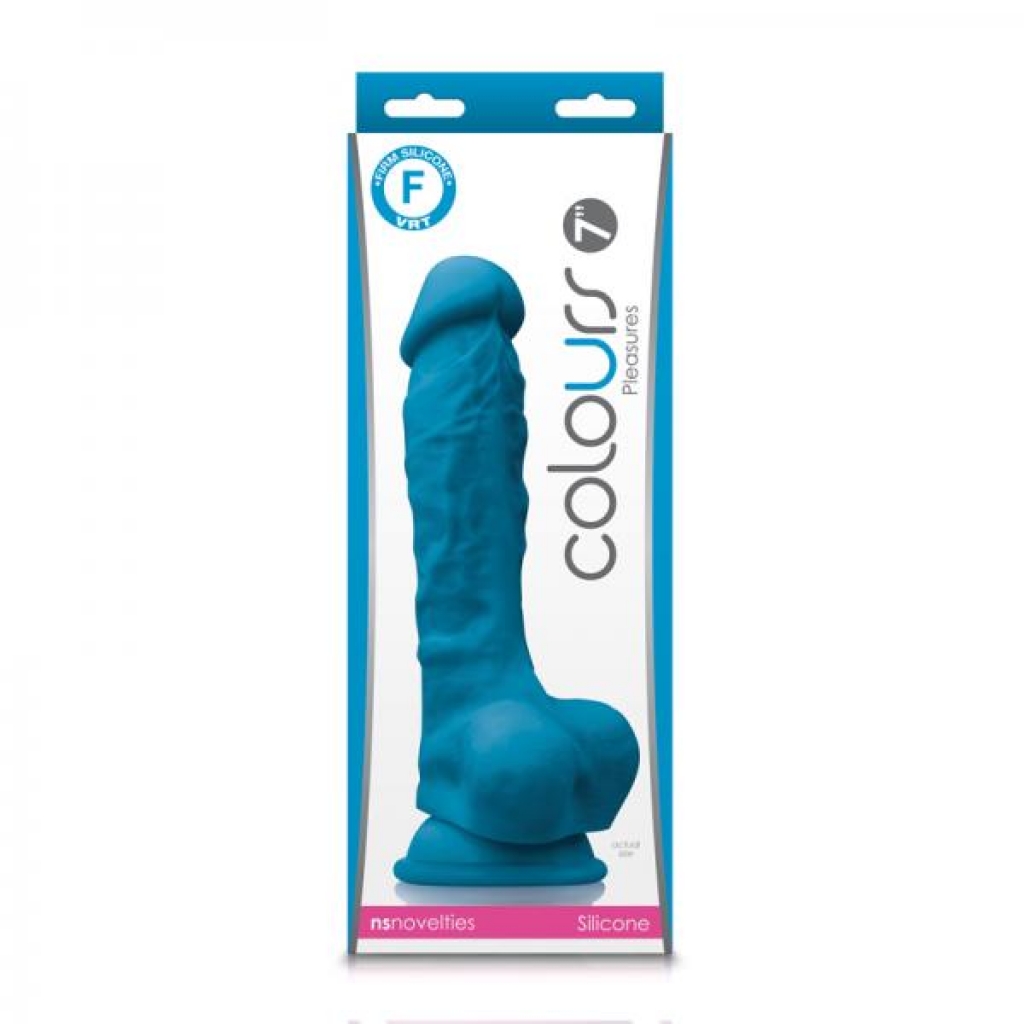 Colours Pleasures 7in Dildo Blue - Realistic Dildos & Dongs