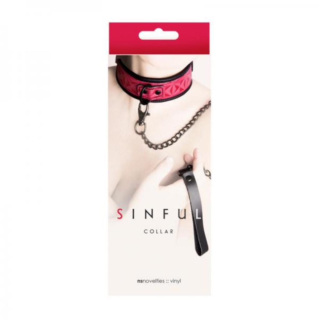 Sinful 1in Collar Pink - Collars & Leashes