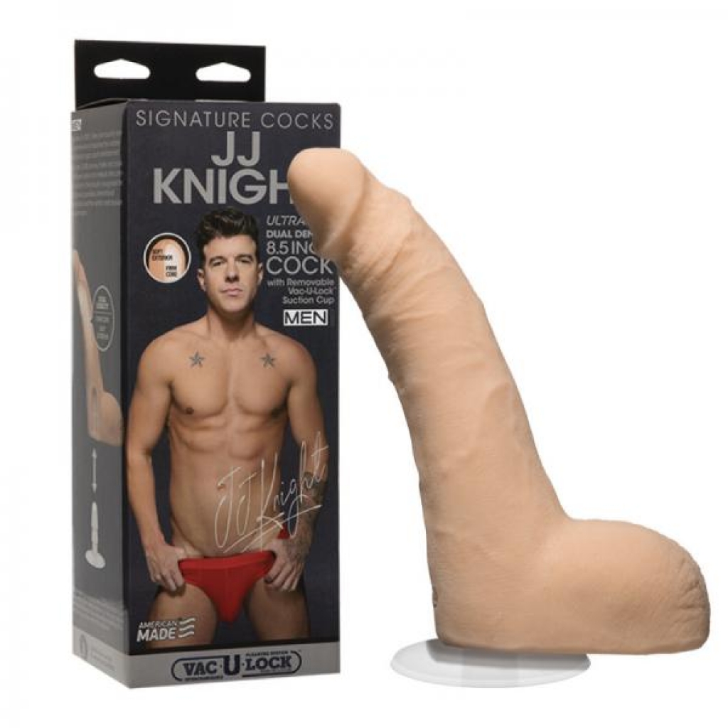 Signature Cocks Jj Knight 8.5 Inch Ultraskyn Cock With Removable Vac-u-lock Suction Cup Vanilla - Porn Star Dildos