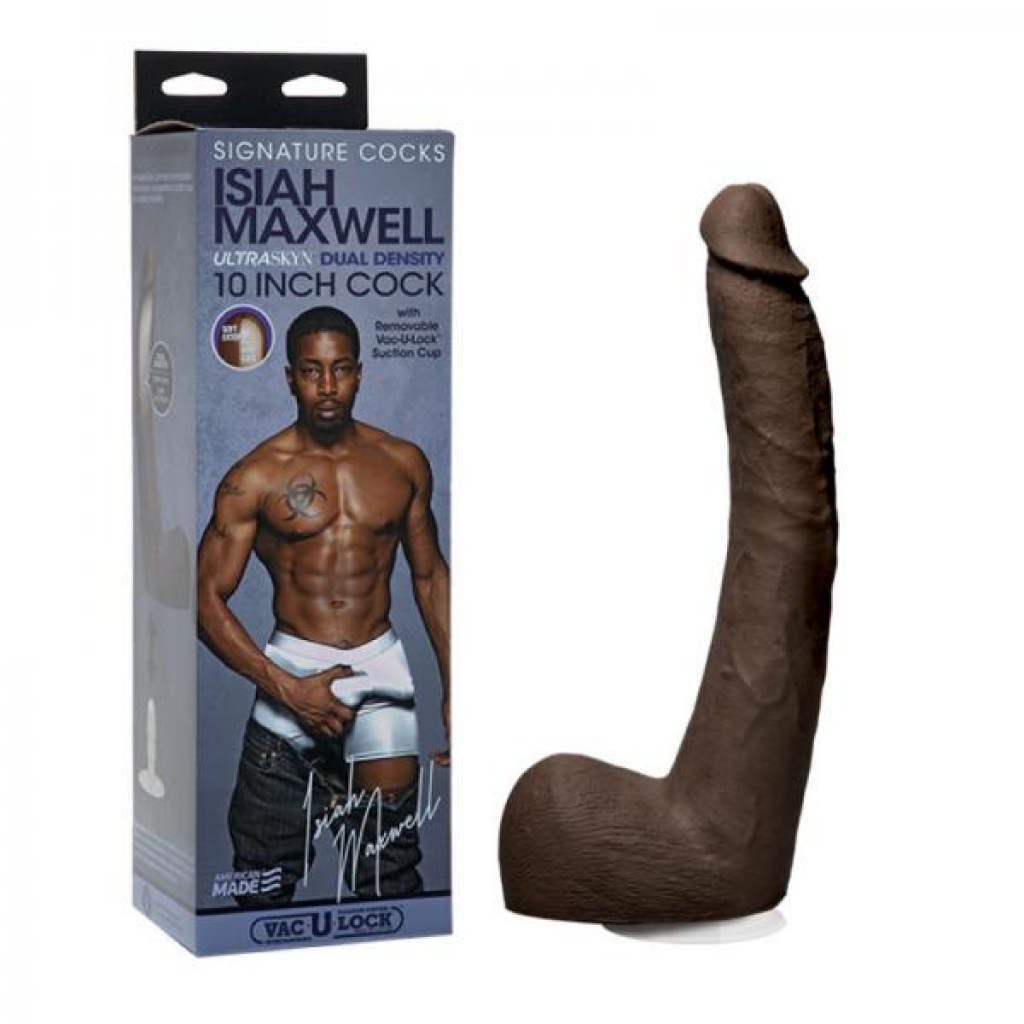 Signature Cocks Isiah Maxwell 10 Inch Ultraskyn Cock With Removable Vac-u-lock Suction Cup Chocolate - Porn Star Dildos