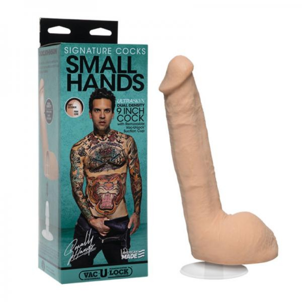 Signature Cocks Small Hands 9 Inch Ultraskyn Cock With Removable Vac-u-lock Suction Cup Vanilla - Porn Star Dildos