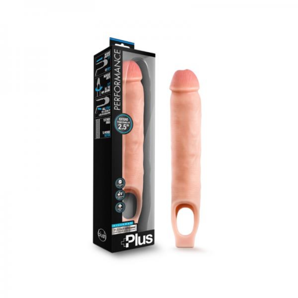 Performance Plus - 11.5 Inch Silicone Cock Sheath Penis Extender - Vanilla - Penis Extensions