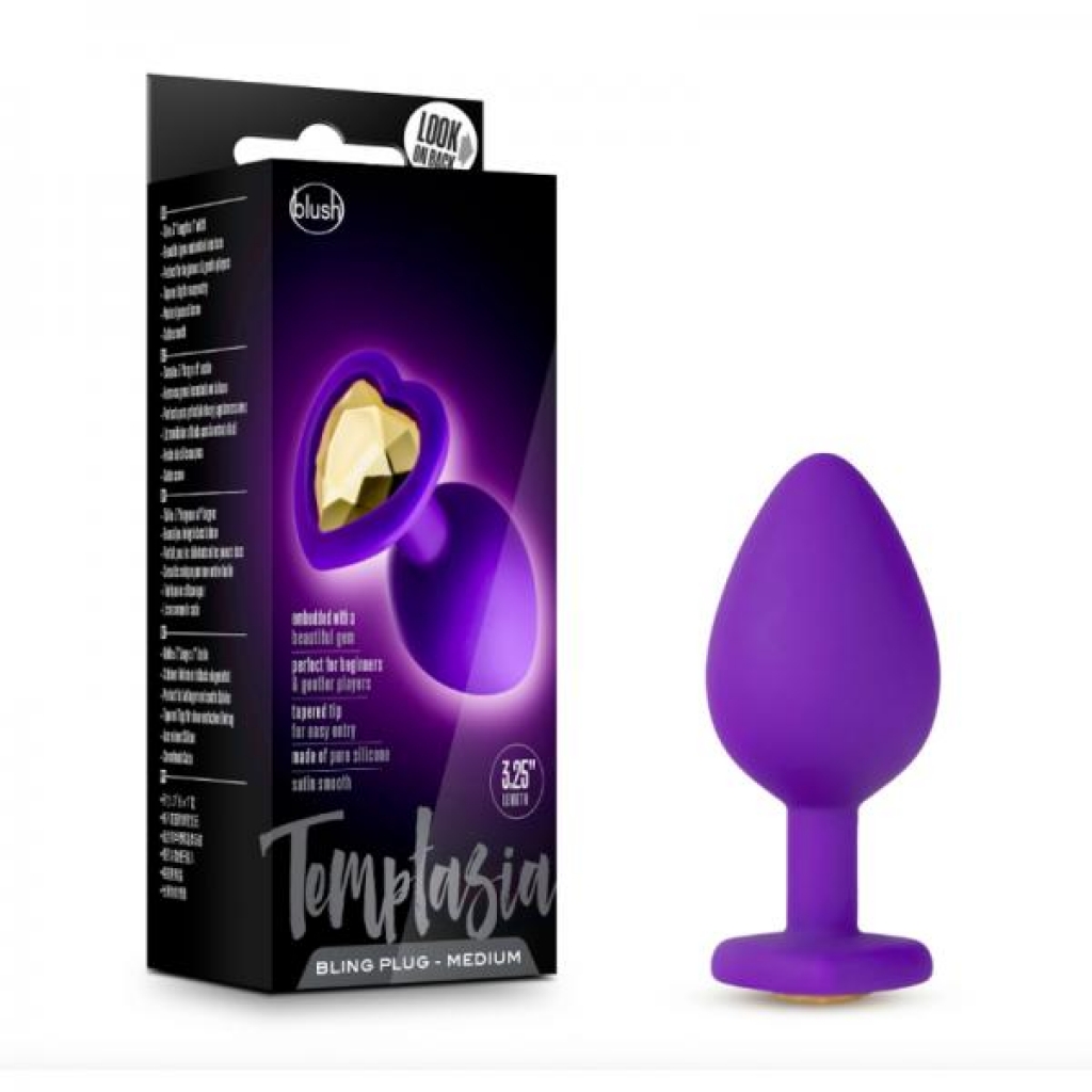 Temptasia - Bling Plug Medium - Purple - Anal Plugs
