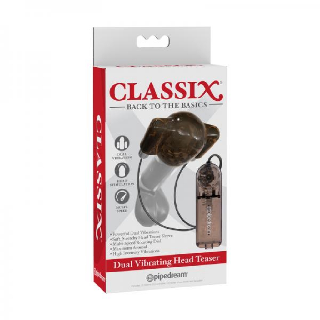 Classix Dual Vibrating Head Teaser (black/smoke) - Masturbation Sleeves
