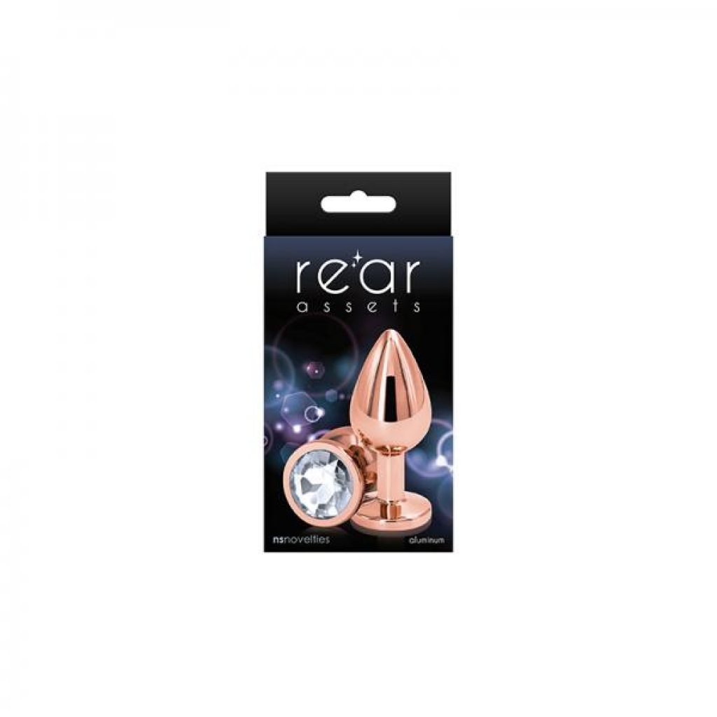 Rear Assets Rose Gold Medium Clear - Anal Plugs