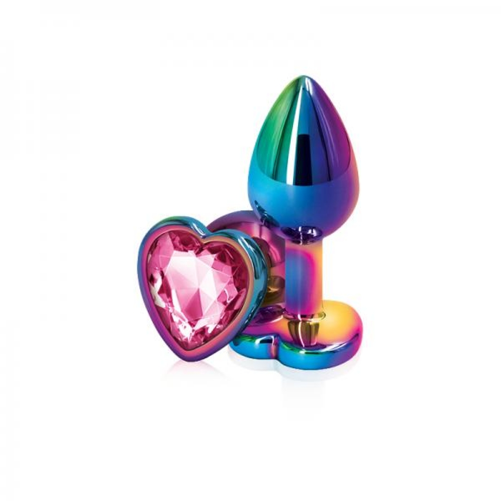 Rear Assets Mulitcolor Heart Small Pink - Anal Plugs