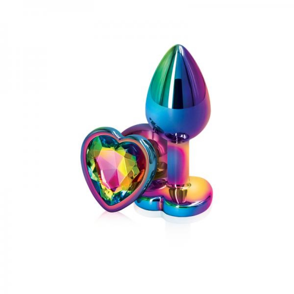Rear Assets Mulitcolor Heart Small Rainbow - Anal Plugs