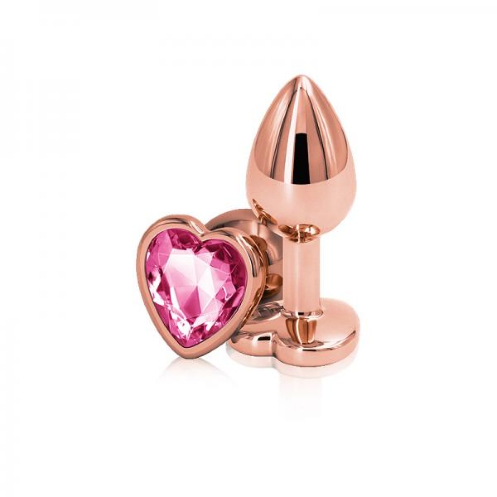 Rear Assets Rose Gold Heart Small Pink - Anal Plugs