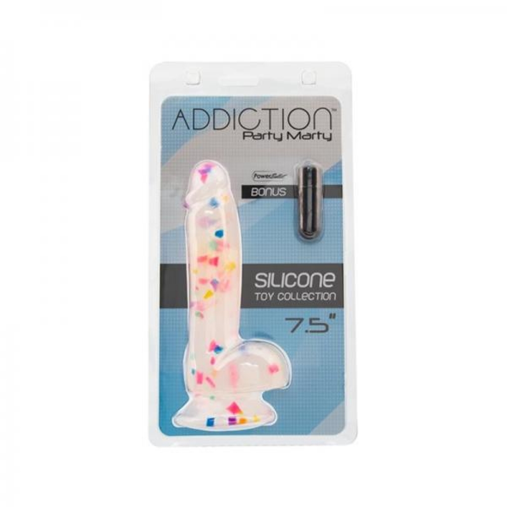 Addiction Confetti Dong 7.5in W/free Bullet - Realistic Dildos & Dongs