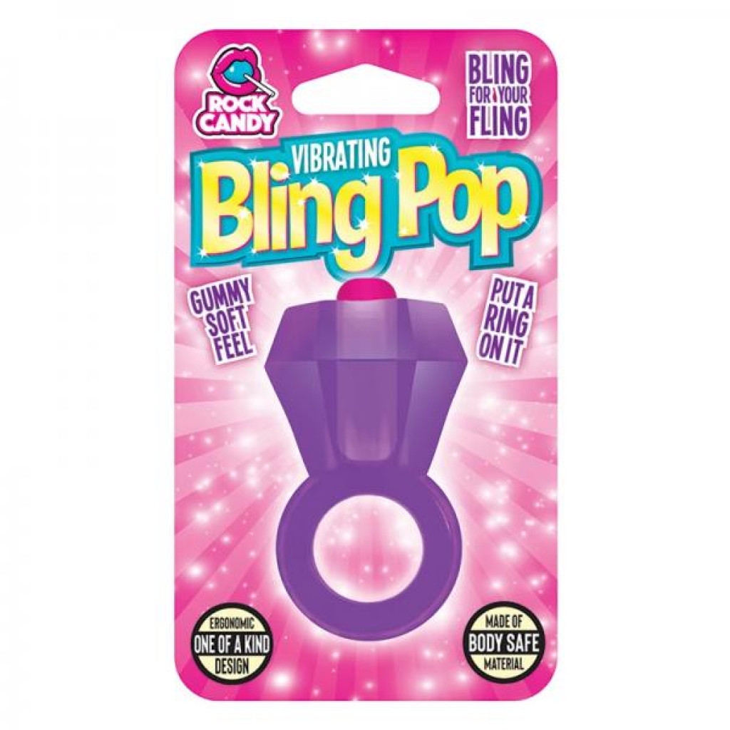 Bling Pop Ring - Purple - Couples Vibrating Penis Rings