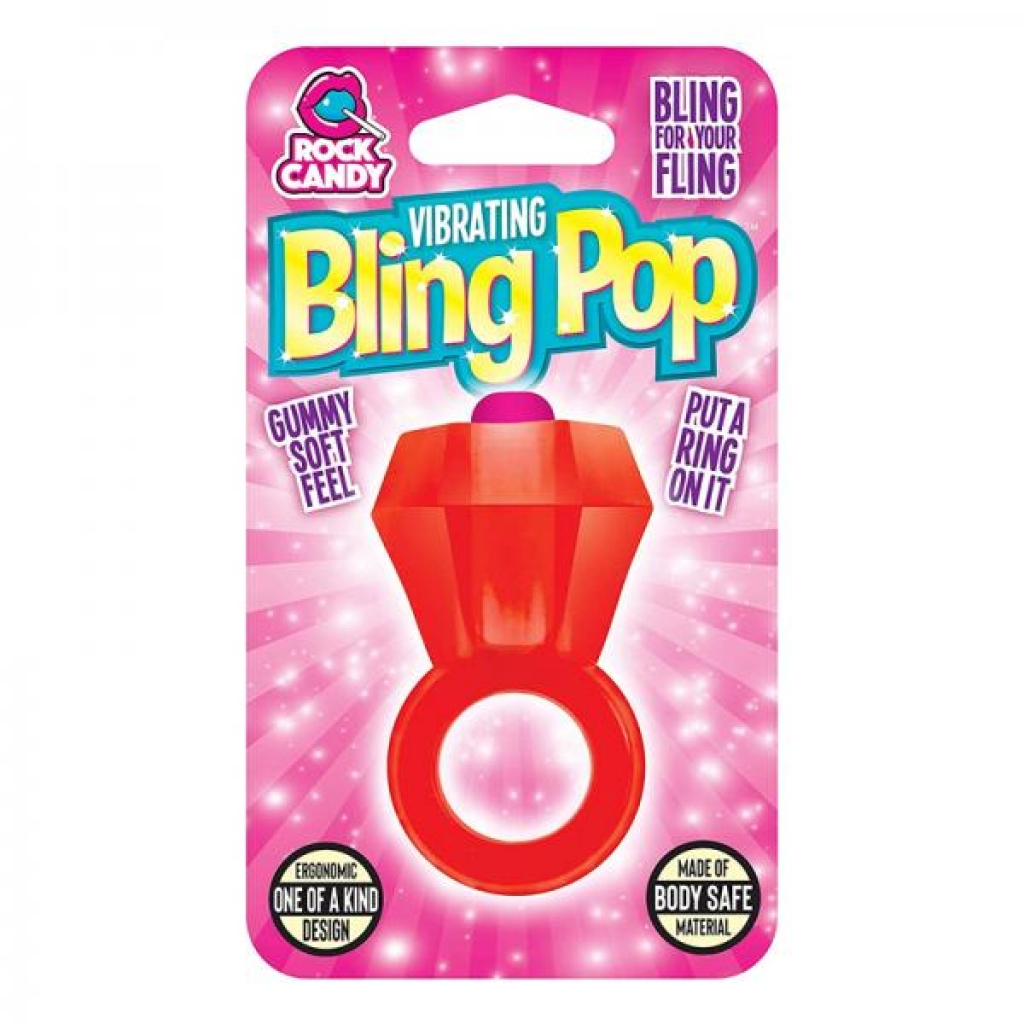 Bling Pop Ring - Red - Couples Vibrating Penis Rings