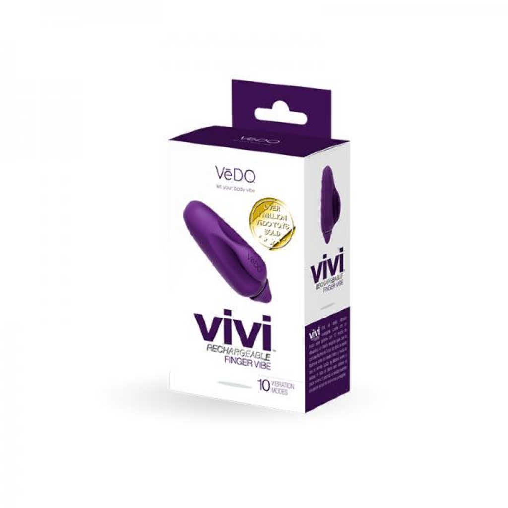 Vive Rechargeable Finger Vibe Deep Purple - Finger Vibrators