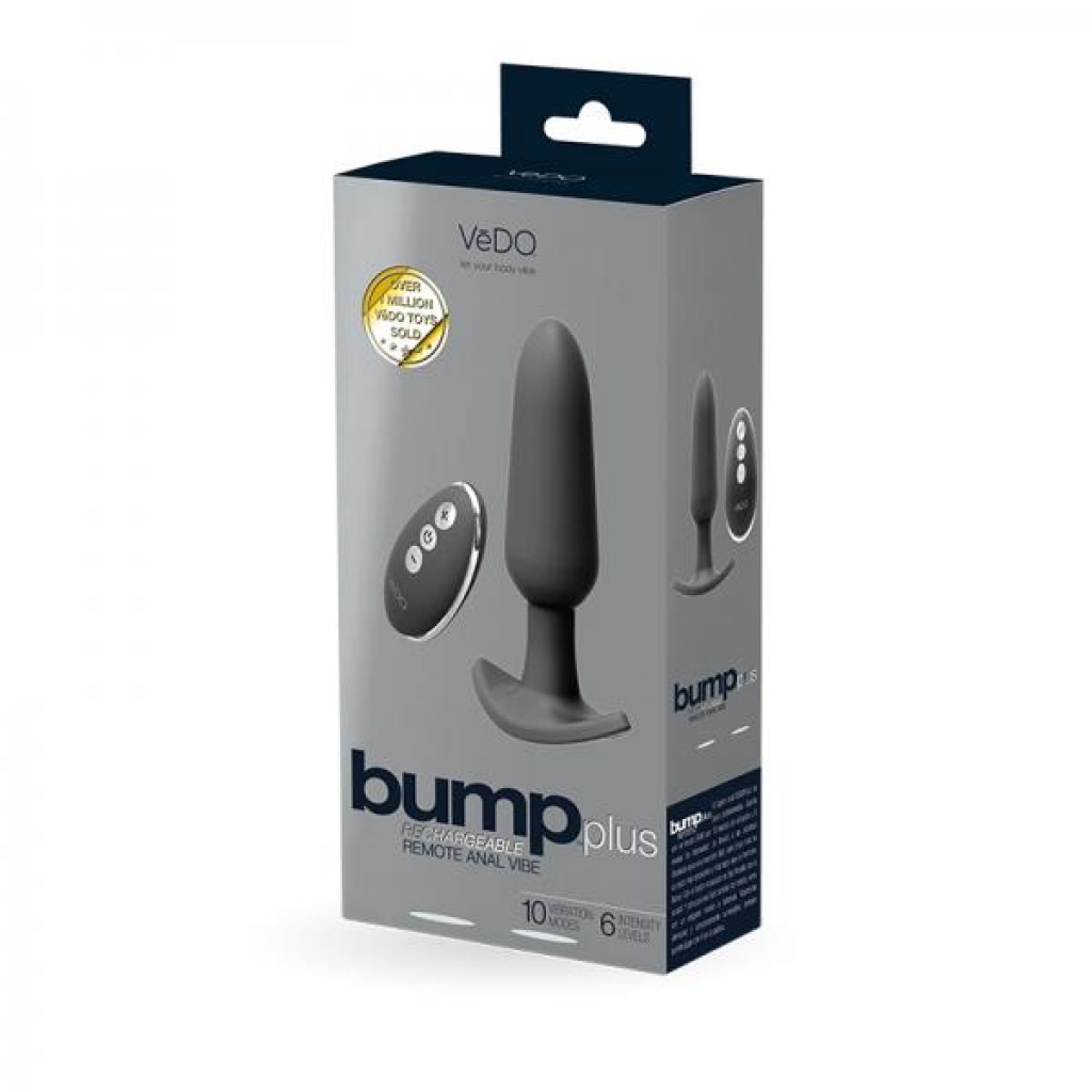 Bump Plus Rechargeable Remote Control Anal Vibe Black - Anal Plugs