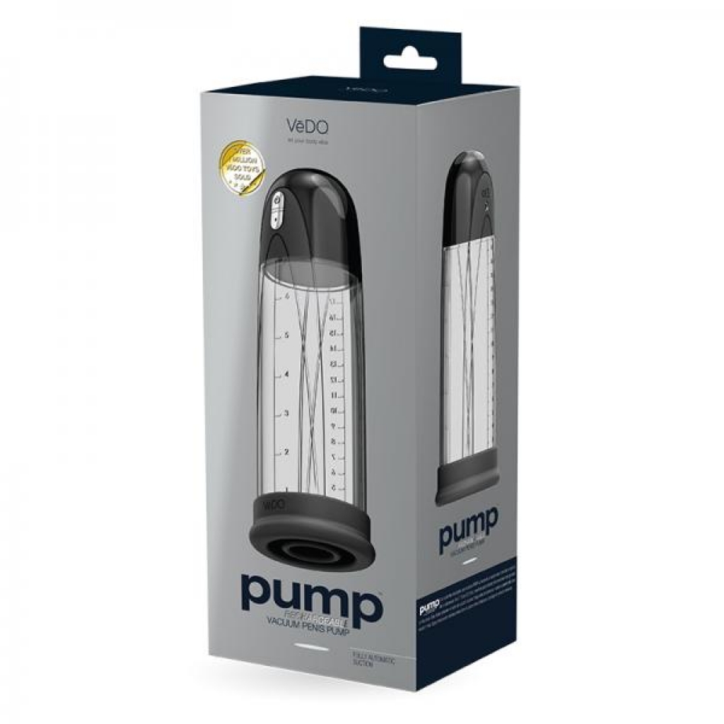 Pump Rechargeable Vacuum Penis Pump Black - Penis Pumps