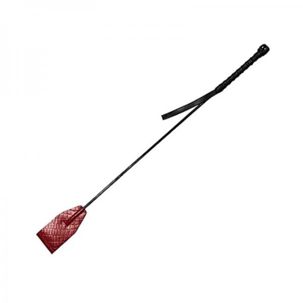 Leather Riding Crop Burgunday & Black Accessories - Crops